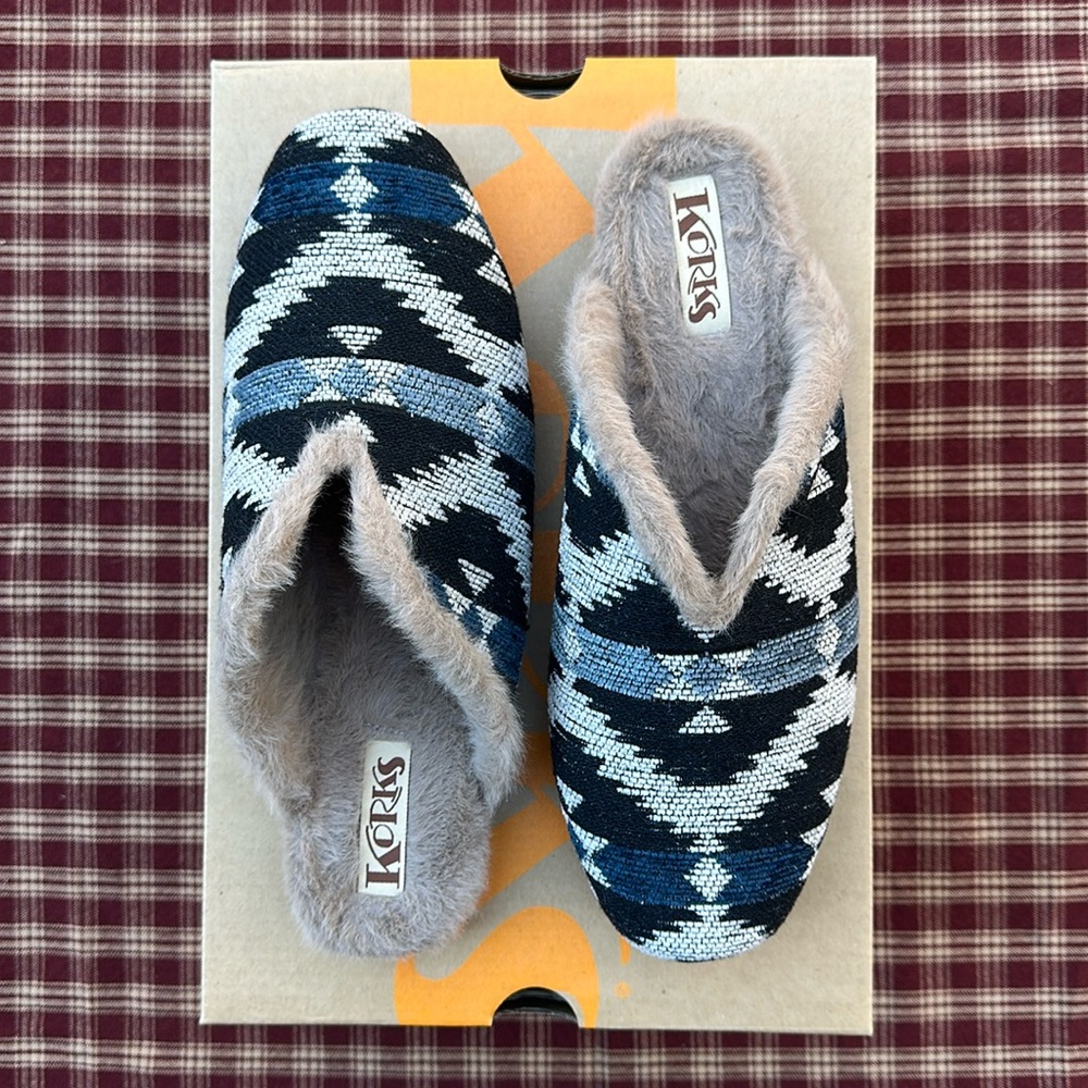 Korks Azure Blue Nile Mule Slipper
